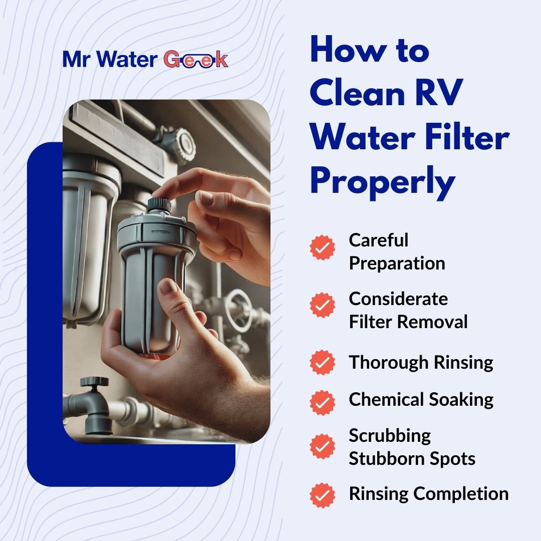 rv water filter cleaning methods