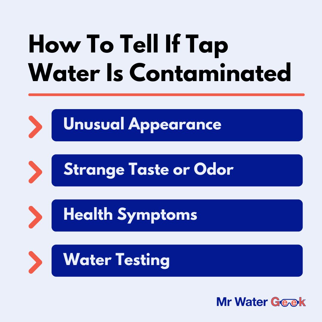 how to tell if tap water is contaminated