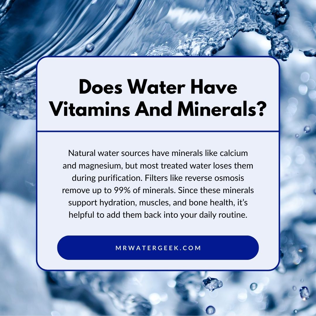 does water have vitamins and minerals