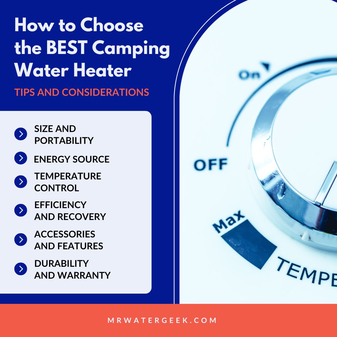 camping water heater considerations how to choose the best camping water heater