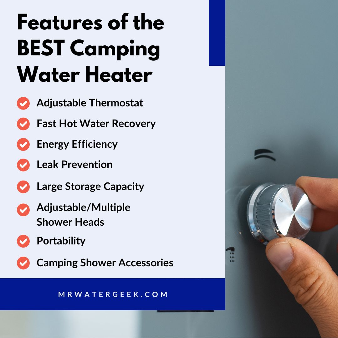 camping water heater features features of the best camping water heater
