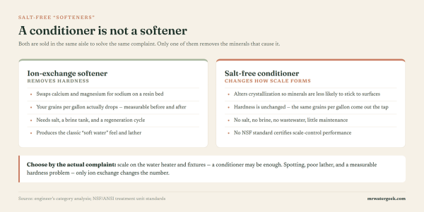 Salt-Free Water Softeners: What They Actually Do (And Don’t Do)