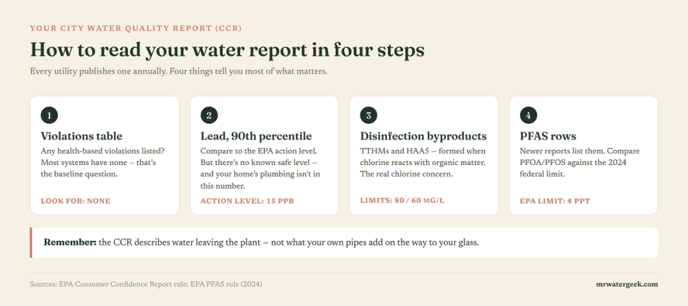How to Read Your City Water Quality Report (And What to Do About It)