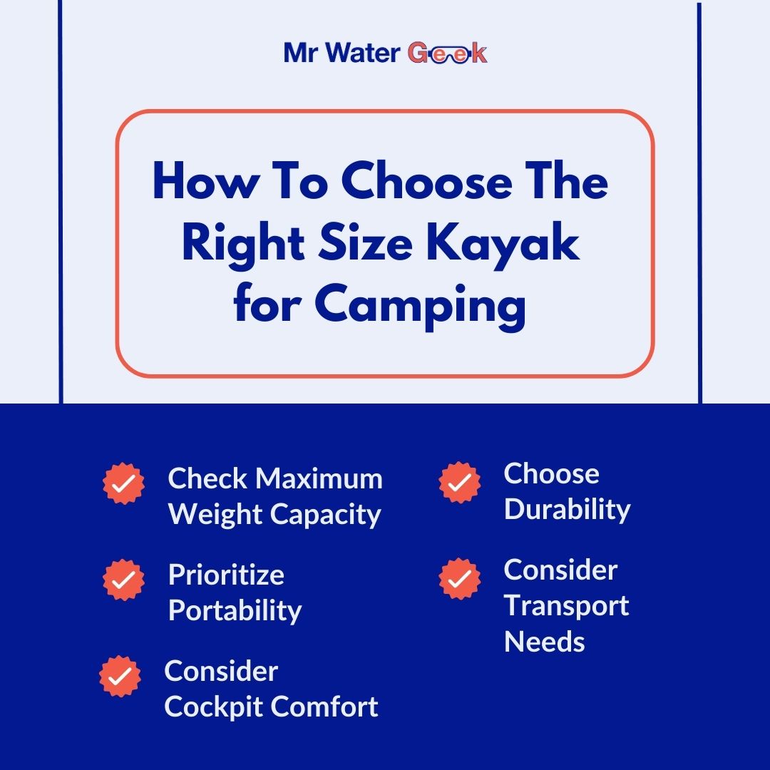 how to choose the right size kayak for camping