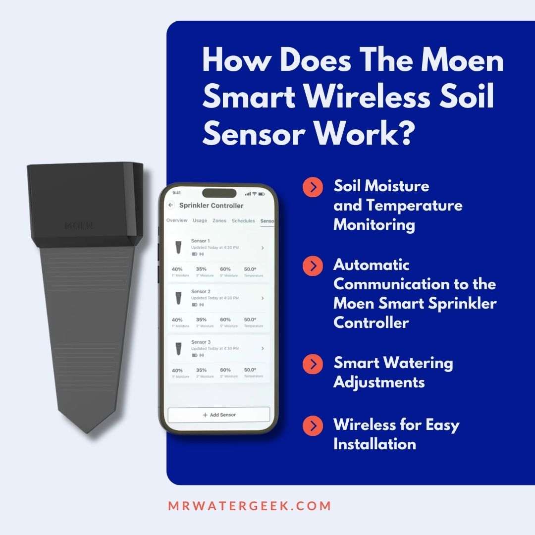 how does the moen smart wireless soil sensor work