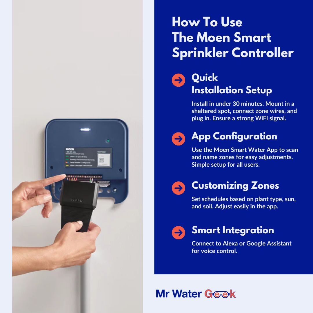 how to use the moen smart sprinkler controller